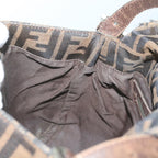 FENDI Zucca Canvas Mamma Baguette Shoulder Bag Brown68315