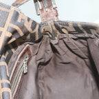FENDI Zucca Canvas Mamma Baguette Shoulder Bag Brown68315