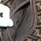 FENDI Zucca Canvas Mamma Baguette Shoulder Bag Brown68315