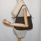 FENDI Zucca Canvas Mamma Baguette Shoulder Bag Brown68315