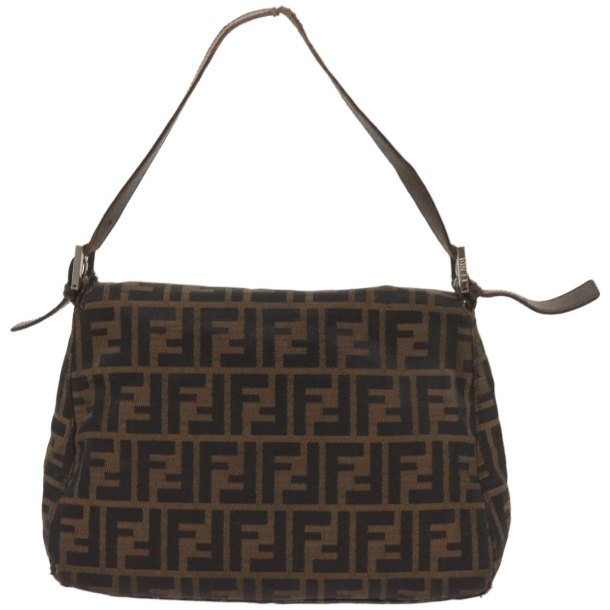 FENDI Zucca Canvas Mamma Baguette Shoulder Bag Brown68315