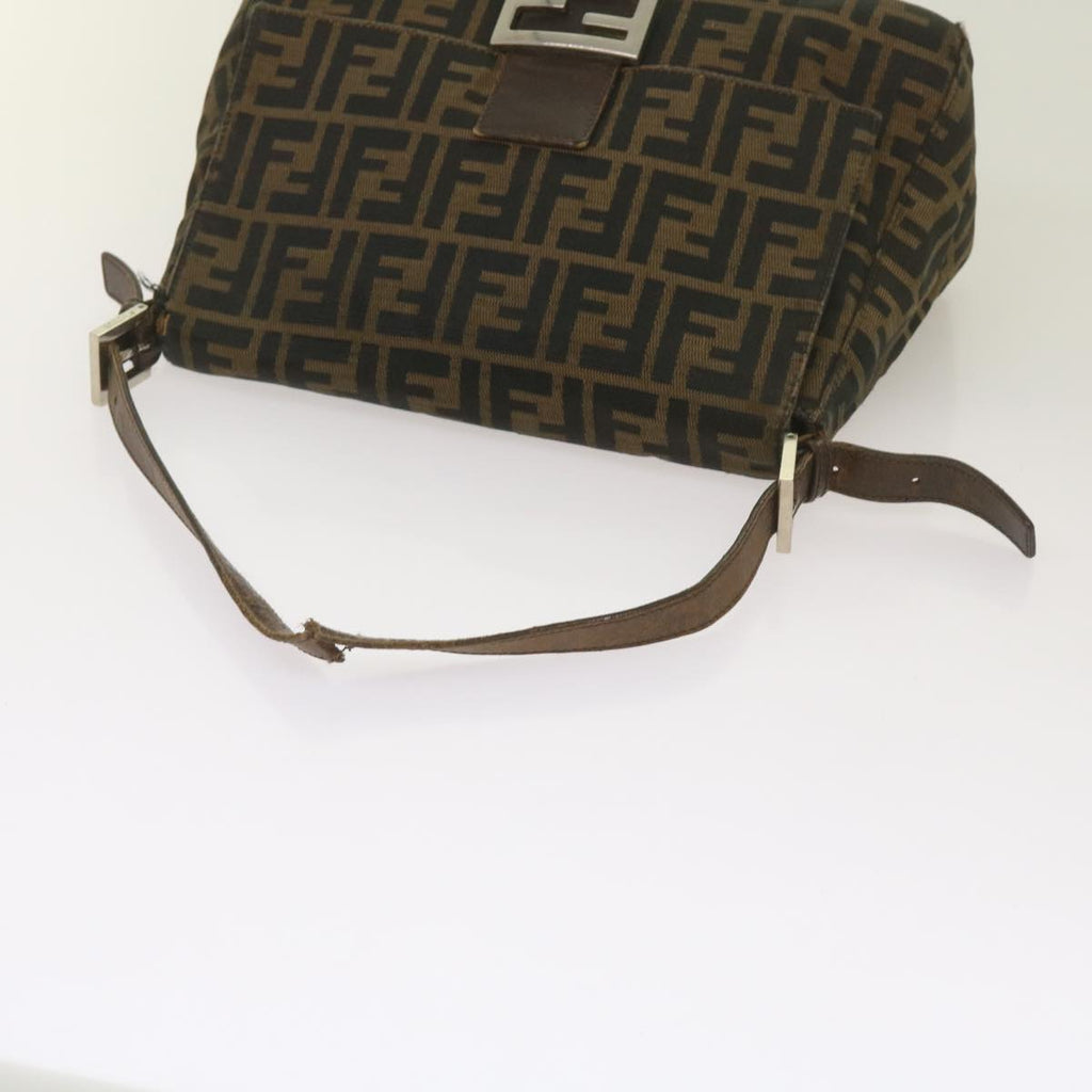 FENDI Zucca Canvas Mamma Baguette Shoulder Bag Brown68315