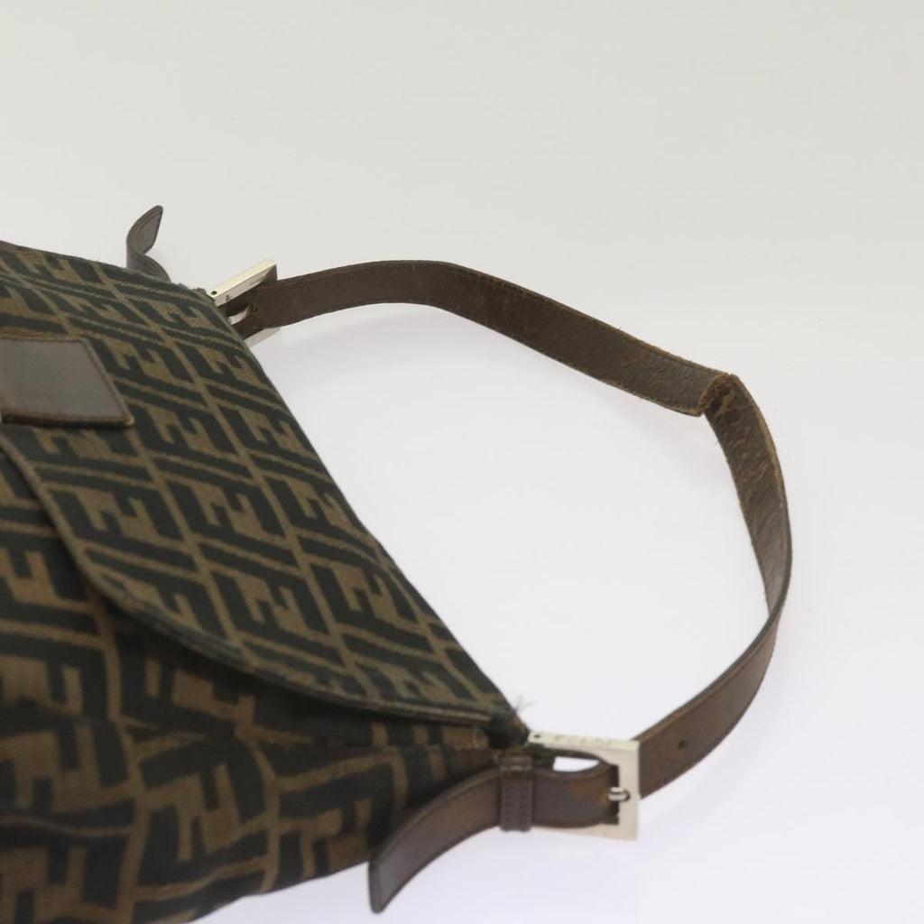 FENDI Zucca Canvas Mamma Baguette Shoulder Bag Brown68315