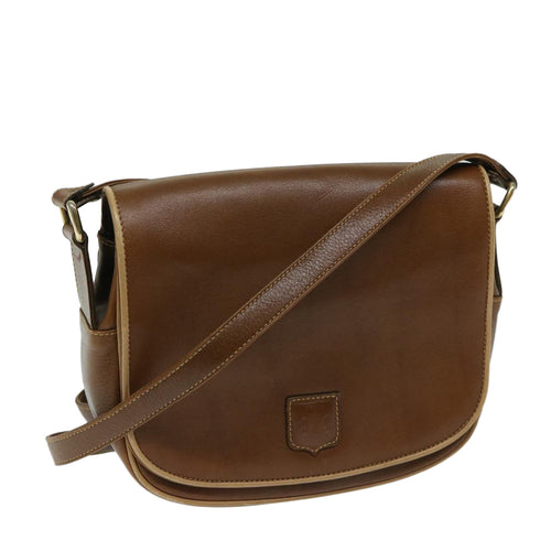 CELINE Shoulder Bag Leather Brown  68342