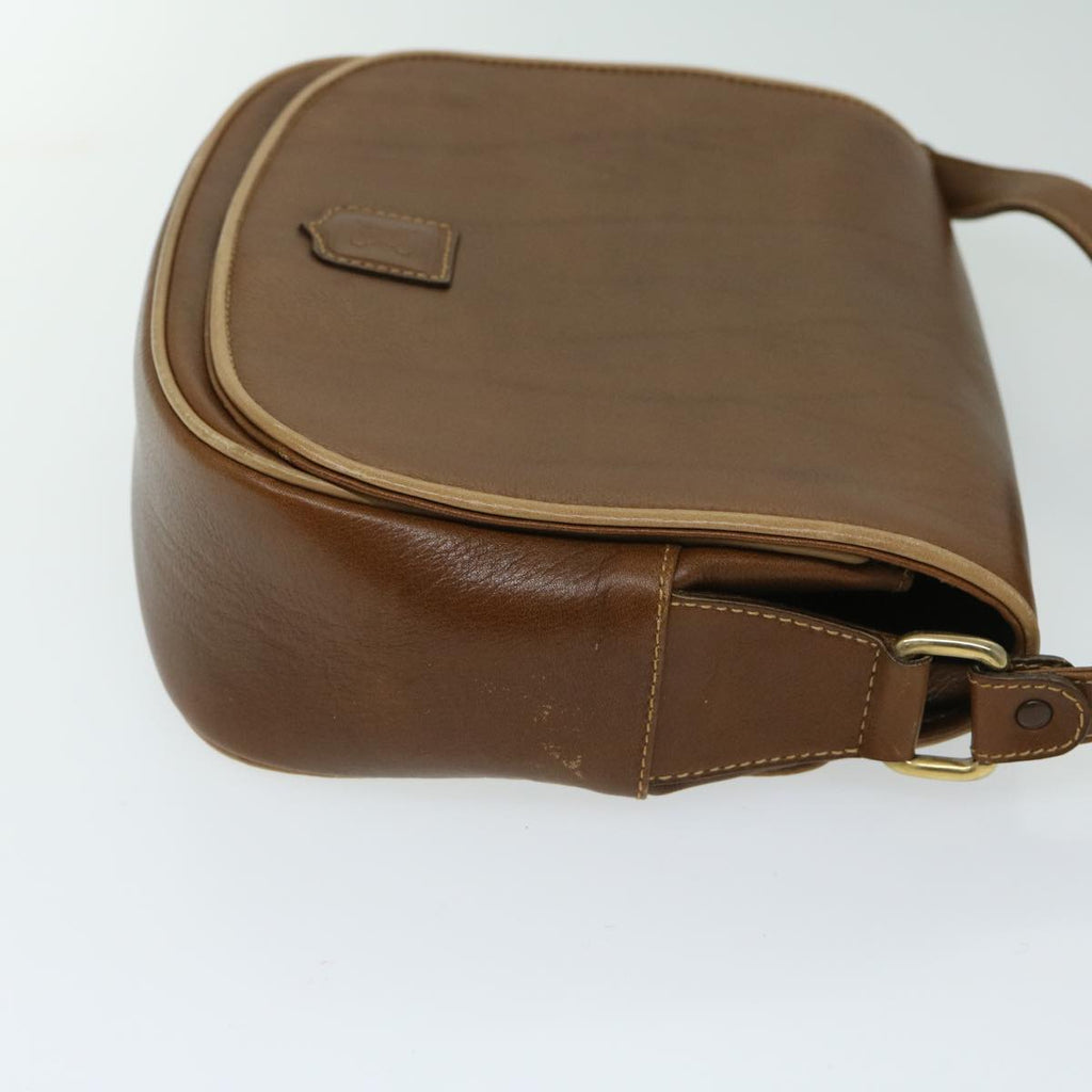 CELINE Shoulder Bag Leather Brown  68342