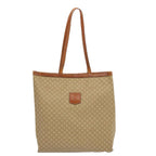 CELINE Macadam Canvas Tote Bag PVC 2Set Beige Brown  68348