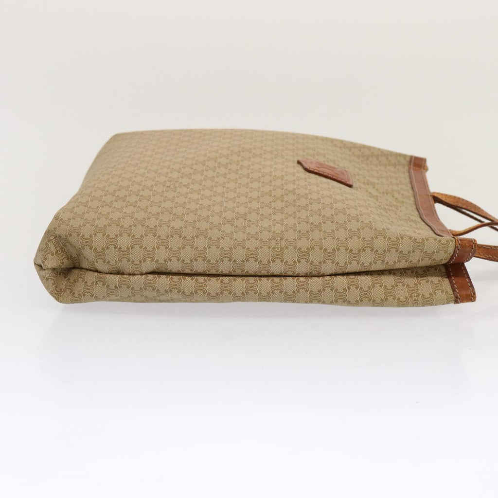 CELINE Macadam Canvas Tote Bag PVC 2Set Beige Brown  68348