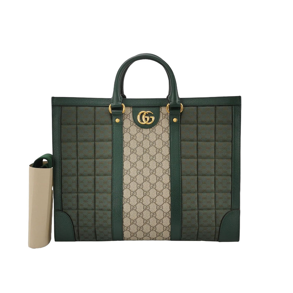 Gucci Ophidia Large Leather and Nylon GG Jacquard Tote Bag 250507781181408
