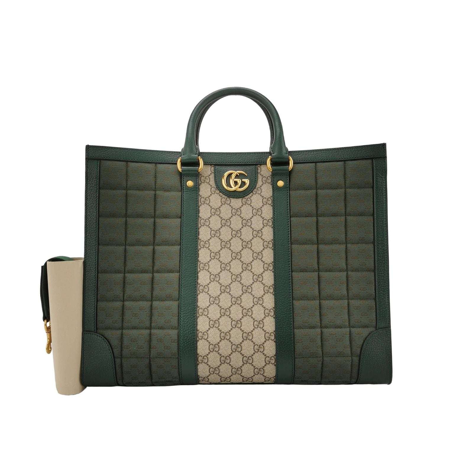 Gucci Ophidia Large Leather and Nylon GG Jacquard Tote Shoulder Bag 250507781181407