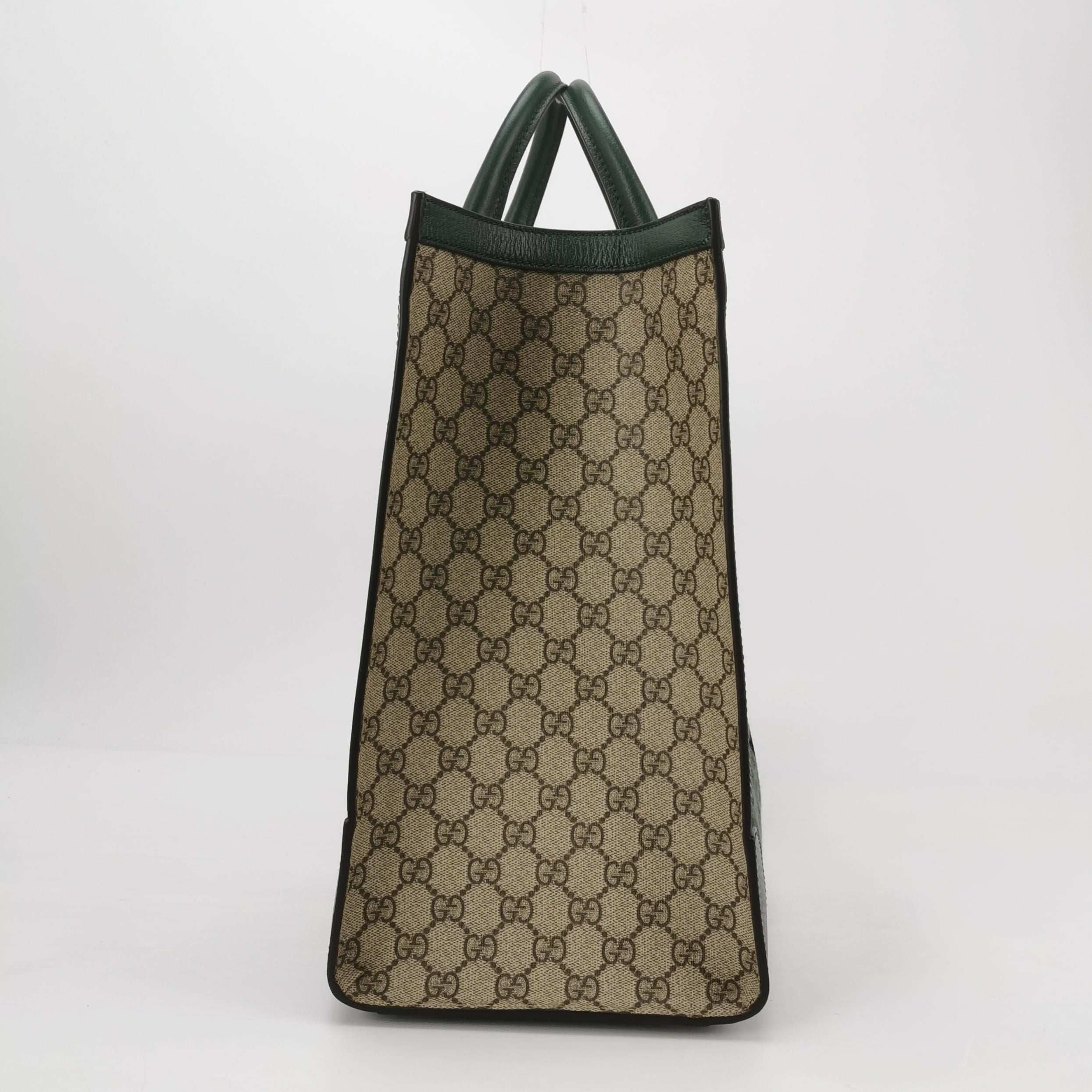 Gucci Ophidia Large Leather and Nylon GG Jacquard Tote Shoulder Bag 250507781181407