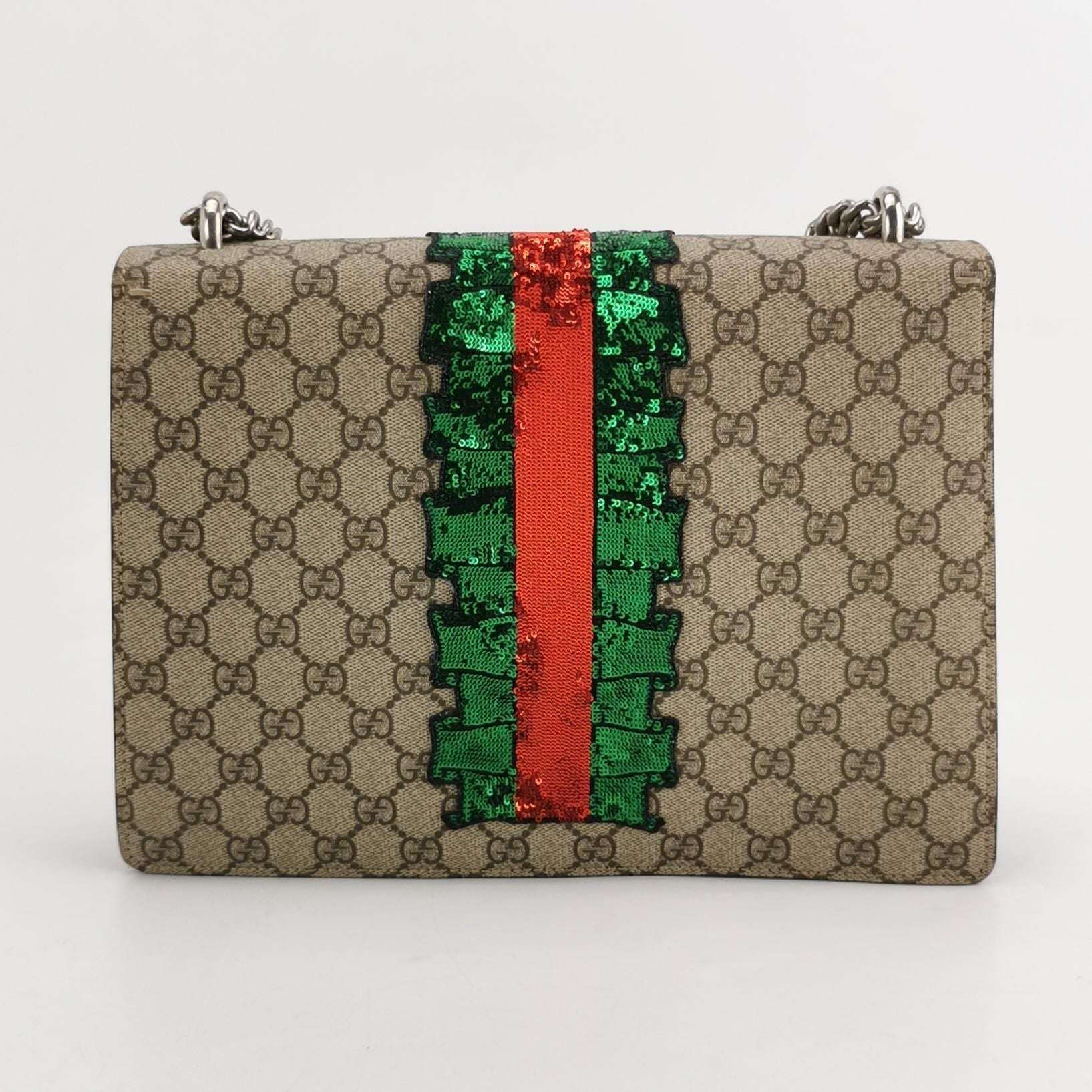 Gucci Dionysus Medium Double Tiger Head Buckle Sequins Flap Bag Crossbody Bag 23021478208734