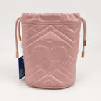 Gucci GG Marmont Mini Leather Quilted GG Bucket Crossbody Bag 250505781179557