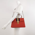 Gucci Sylvie Medium Leather and Canvas Crossbody Bag 250506781180315