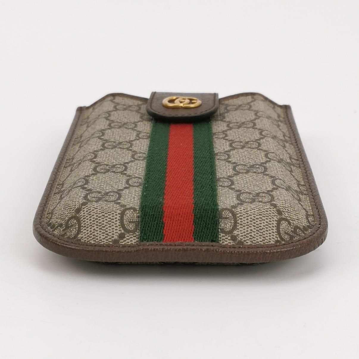 Gucci Ophidia Mini Leather Canvas GG Stripe Crossbody Bag 250416781150582