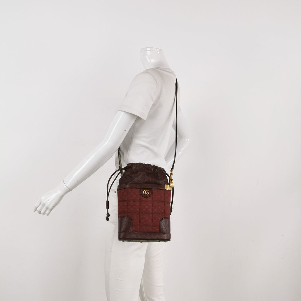 Gucci Quilted GG Logo Drawstring Crossbody Bag 047852700582