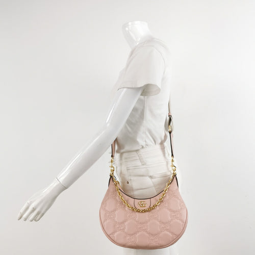 Gucci GG Matelassé Small Leather Solid Pattern GG Monogram Crossbody Bag 250410781143062