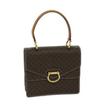 CELINE Macadam Canvas Hand Bag PVC Brown  68359