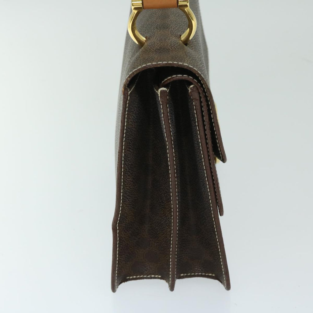 CELINE Macadam Canvas Hand Bag PVC Brown  68359