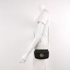 Gucci GG Marmont Mini Leather V-stitch Quilted Double G Logo Flap Crossbody Bag 250524781206434