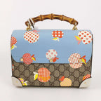 Gucci Padlock Small Leather Apple Pattern Monogram Lock Top Handle Crossbody Bag 057852300514