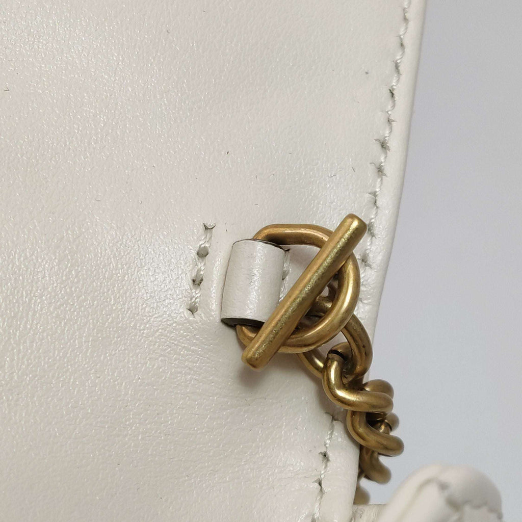 Gucci GG Marmont Leather Solid Quilted Double G Logo Crossbody Bag 250502781175055