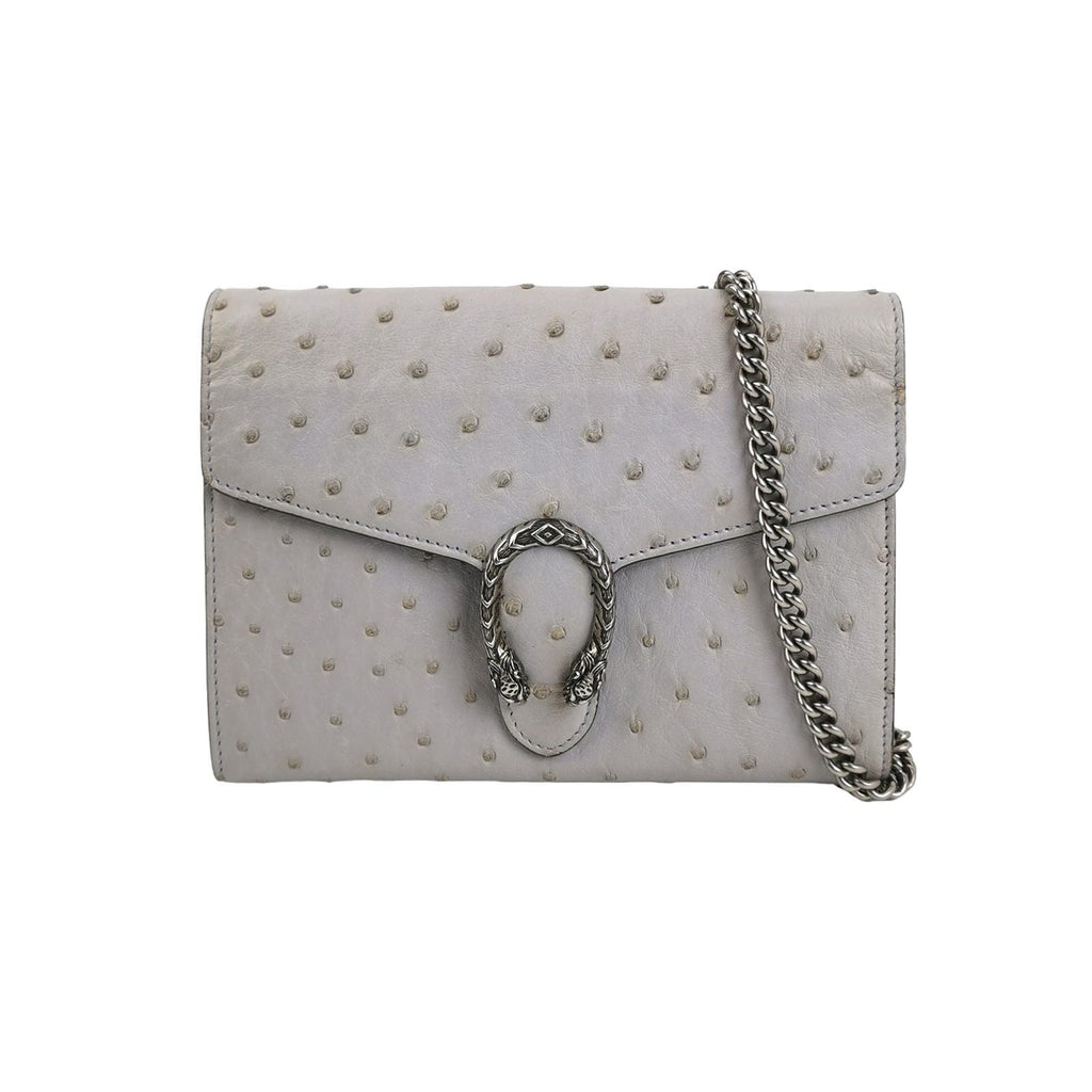 Gucci Dionysus Mini Ostrich Skin Double Tiger Head Buckle Crossbody Bag 250520781200752