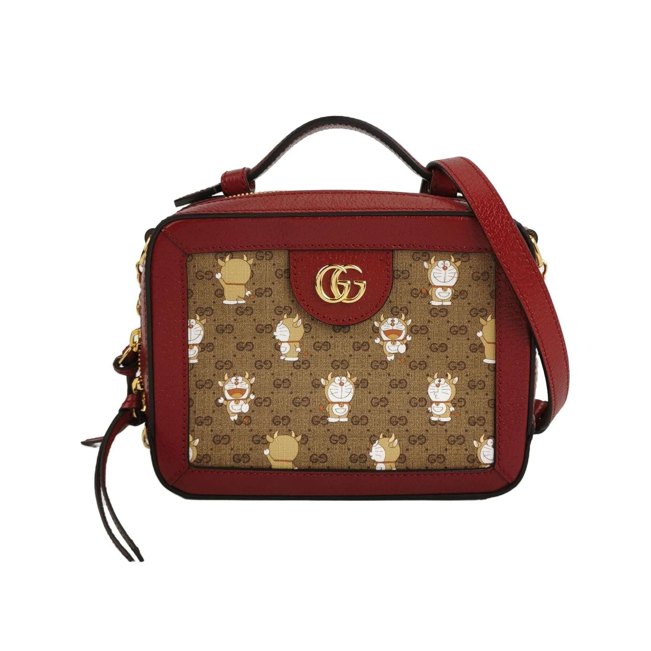 Gucci Doraemon Mini Leather GG Zip Crossbody Bag 250515781193027