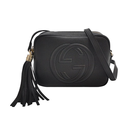 Gucci Soho Mini Leather Solid Pattern GG Camera Crossbody Bag 250515781194146