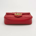Gucci GG Marmont Mini Leather Quilted GG Matelassé Flap Crossbody Bag 250514781192711