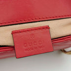 Gucci GG Marmont Mini Leather Quilted GG Matelassé Flap Crossbody Bag 250514781192711