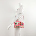Gucci Small Leather and Canvas GG Floral Crossbody Bag 250117781028829