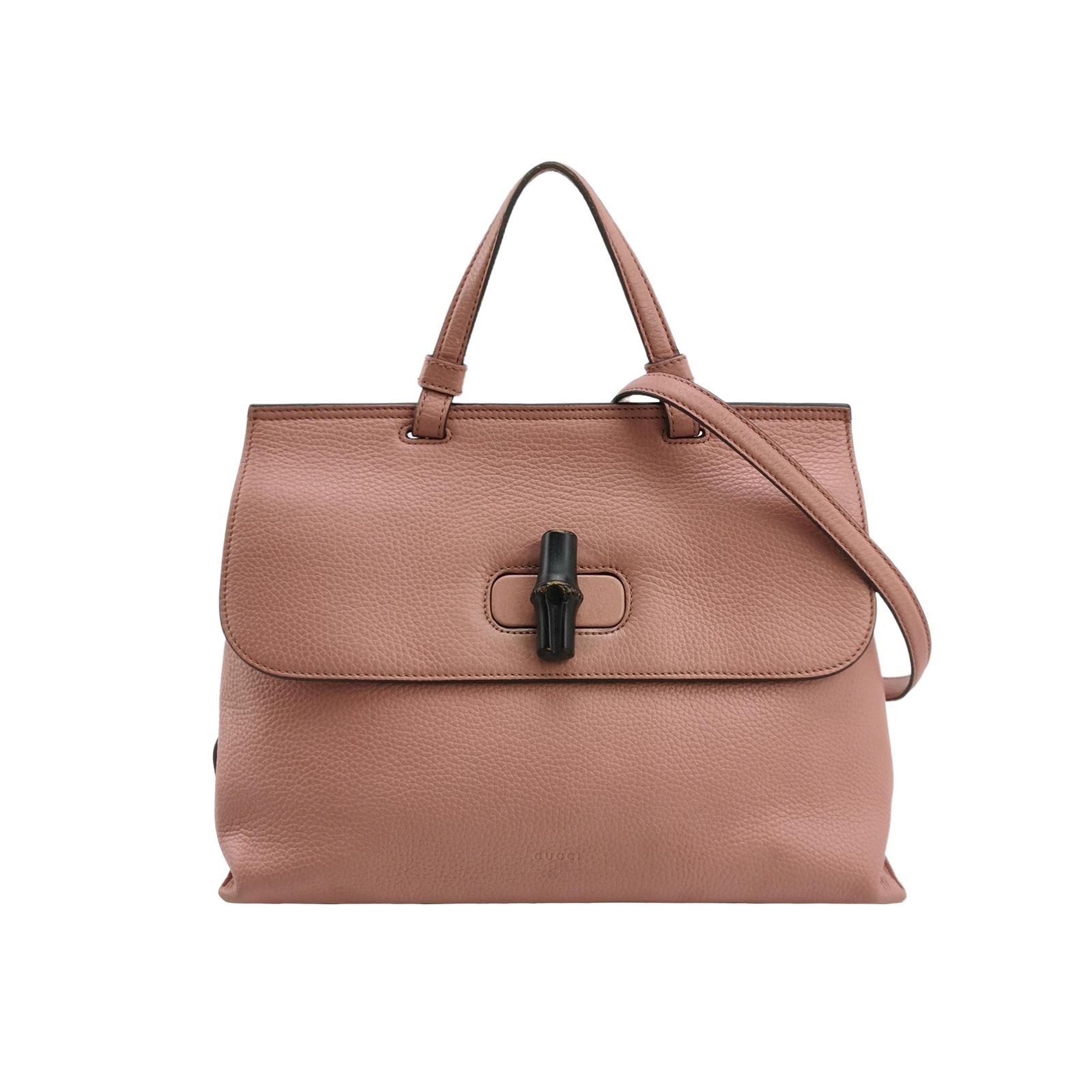 Gucci Daily Leather Bamboo Twist Lock Crossbody Bag 250104781010882
