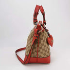 Gucci GG Canvas and Leather Heart Charm Crossbody Bag 250520781201120