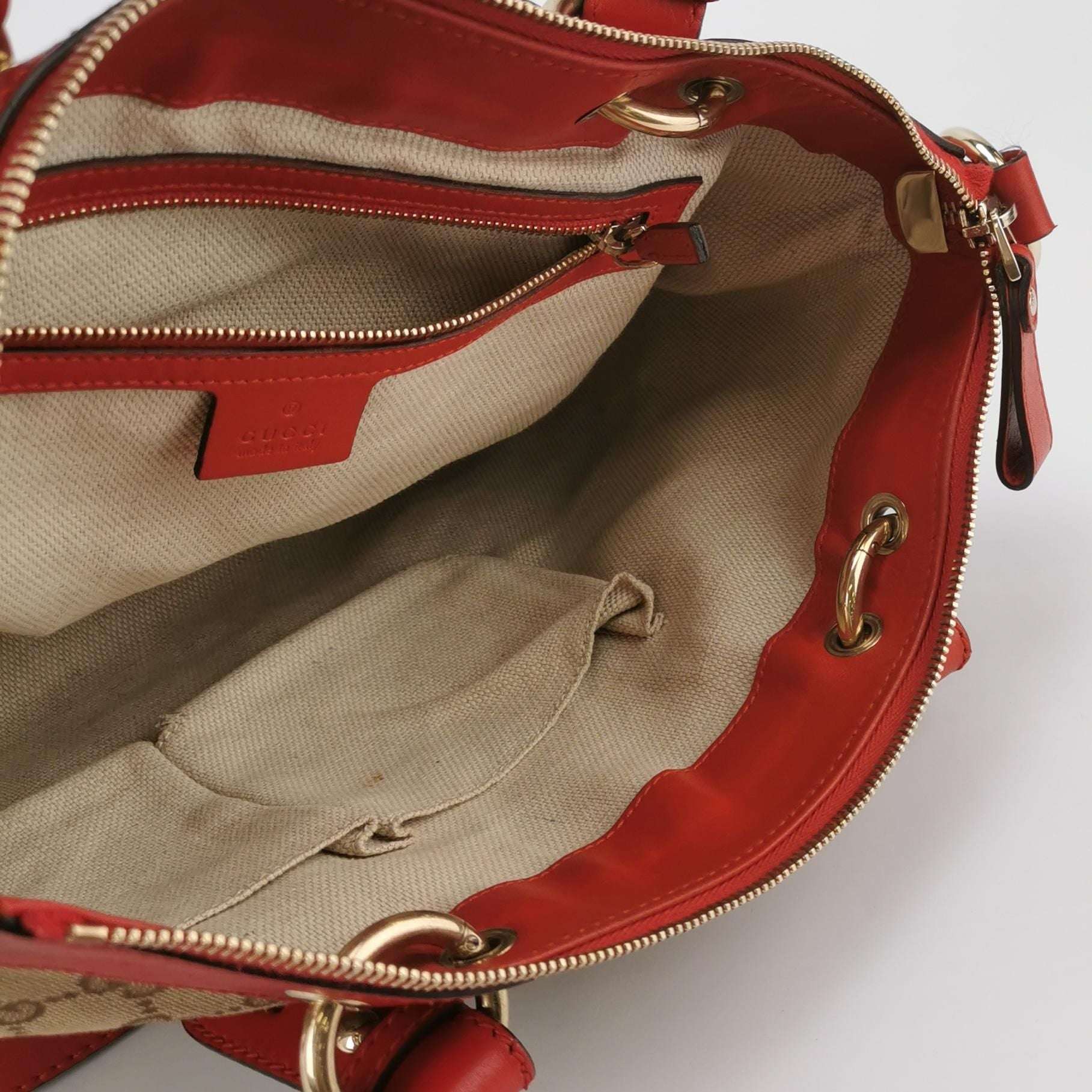 Gucci GG Canvas and Leather Heart Charm Crossbody Bag 250520781201120