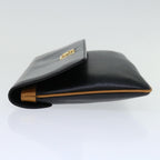 CELINE Clutch Bag Leather Black  68363