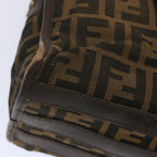 FENDI Zucca Canvas Hand Bag Black Brown68378