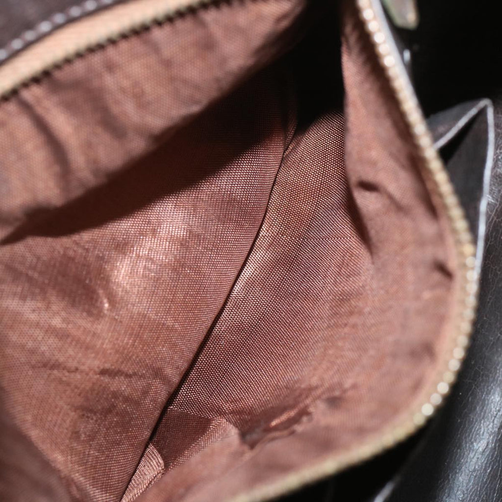 FENDI Zucca Canvas Hand Bag Black Brown68378