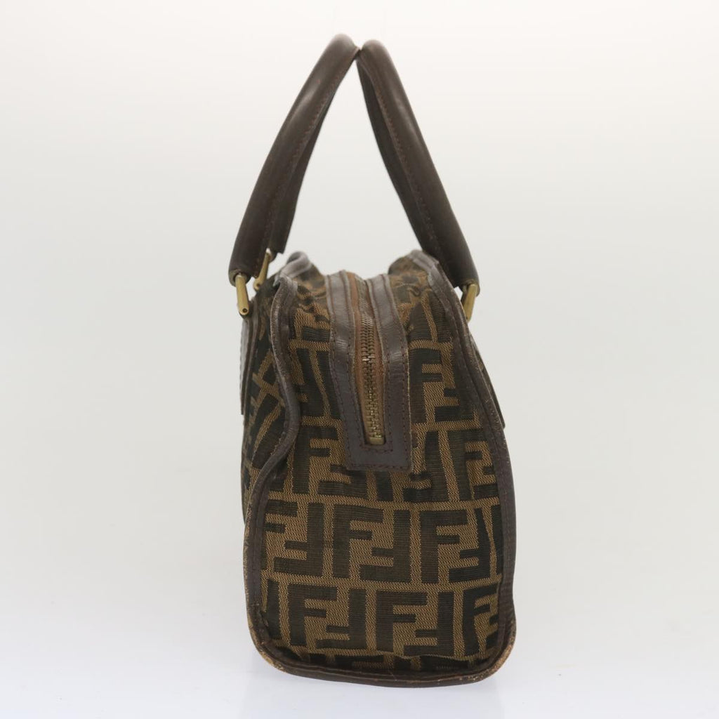 FENDI Zucca Canvas Hand Bag Black Brown68378