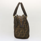 FENDI Zucca Canvas Hand Bag Black Brown68378