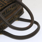 FENDI Zucca Canvas Hand Bag Black Brown68378