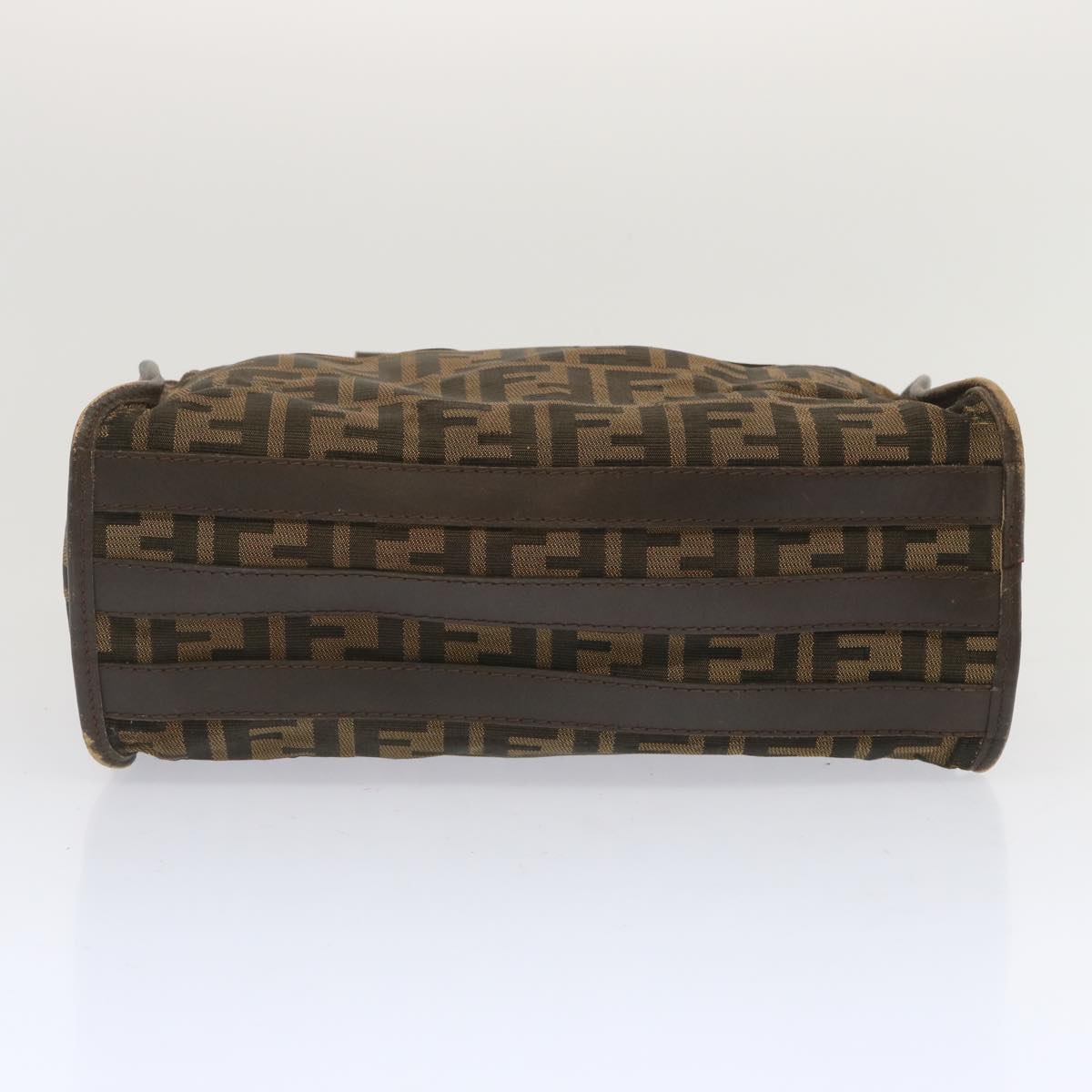 FENDI Zucca Canvas Hand Bag Black Brown68378