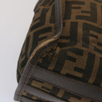 FENDI Zucca Canvas Hand Bag Black Brown68378