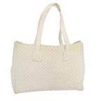 CELINE Macadam Canvas Tote Bag PVC White Auth 68393