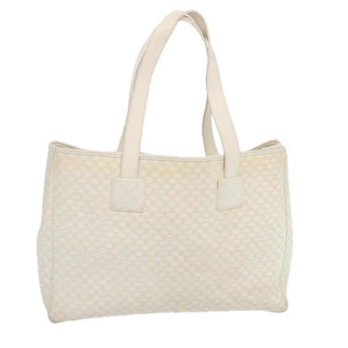 CELINE Macadam Canvas Tote Bag PVC White Auth 68393