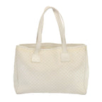 CELINE Macadam Canvas Tote Bag PVC White Auth 68393