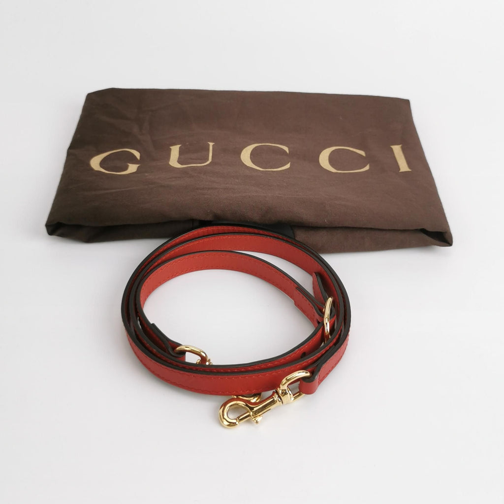 Gucci GG Blooms Leather Double G Monogram Geranium Floral Pattern Shoulder Bag 250430781173344