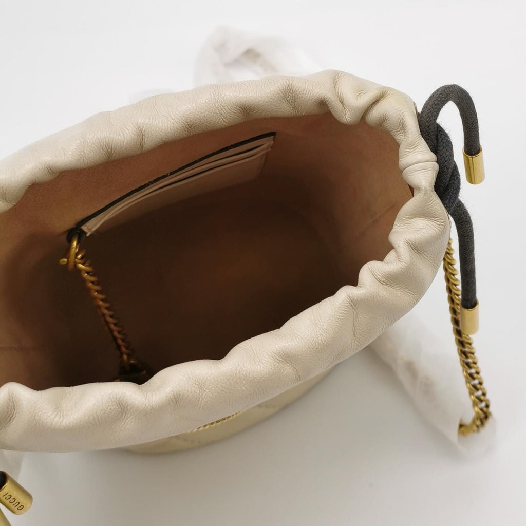 Gucci GG Marmont Mini Leather V-stitch Quilted Double G Bucket Crossbody Bag 250501781174156