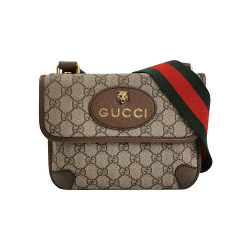 Gucci Neo Vintage Small GG Monogram Tiger Head Logo Crossbody Bag 250525781207617