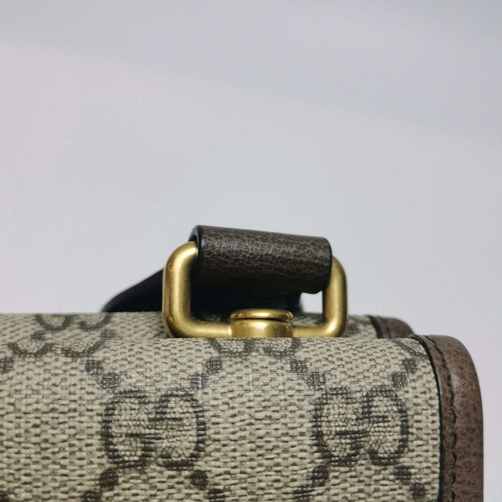 Gucci Neo Vintage Small GG Monogram Tiger Head Logo Crossbody Bag 250525781207617