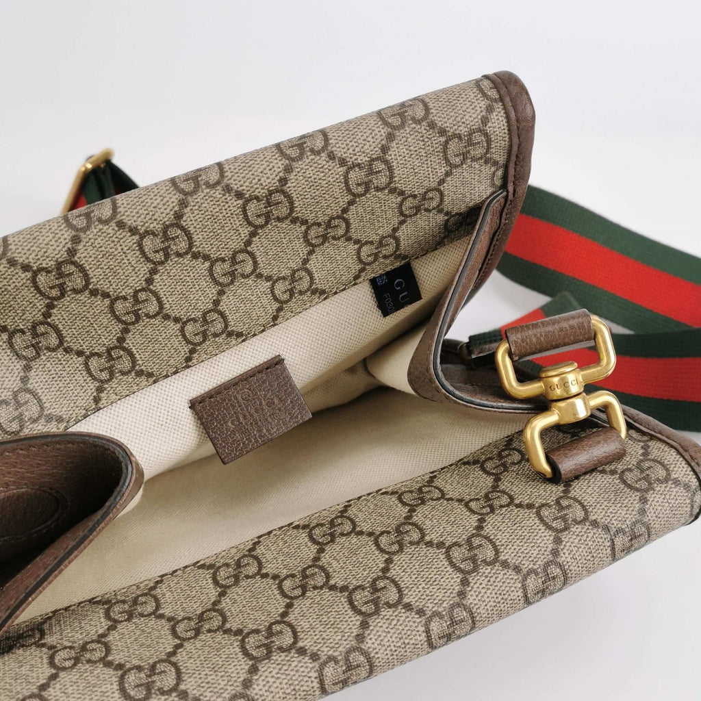 Gucci Neo Vintage Small GG Monogram Tiger Head Logo Crossbody Bag 250525781207522